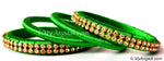 Lime Green Silk Thread Bangles-4 Set