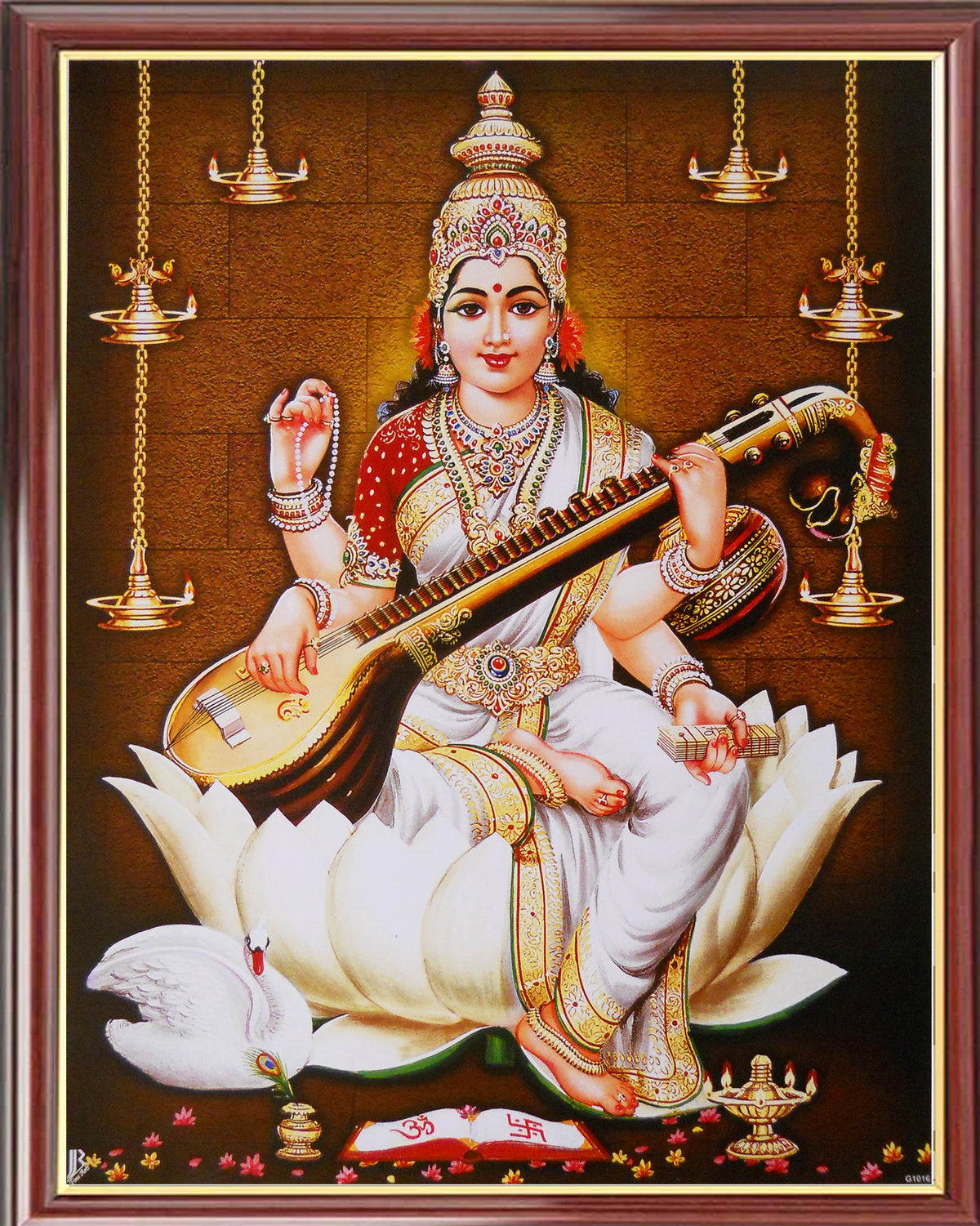 Lord Saraswathi Photo Frame Big