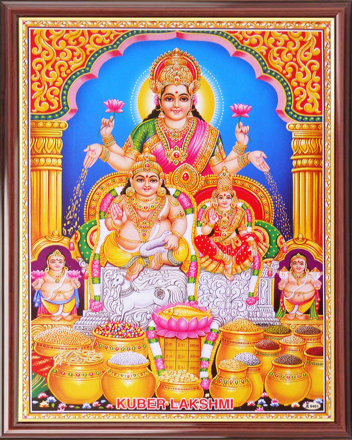 Lord Lakshmi Kuberar Photo Frame Big