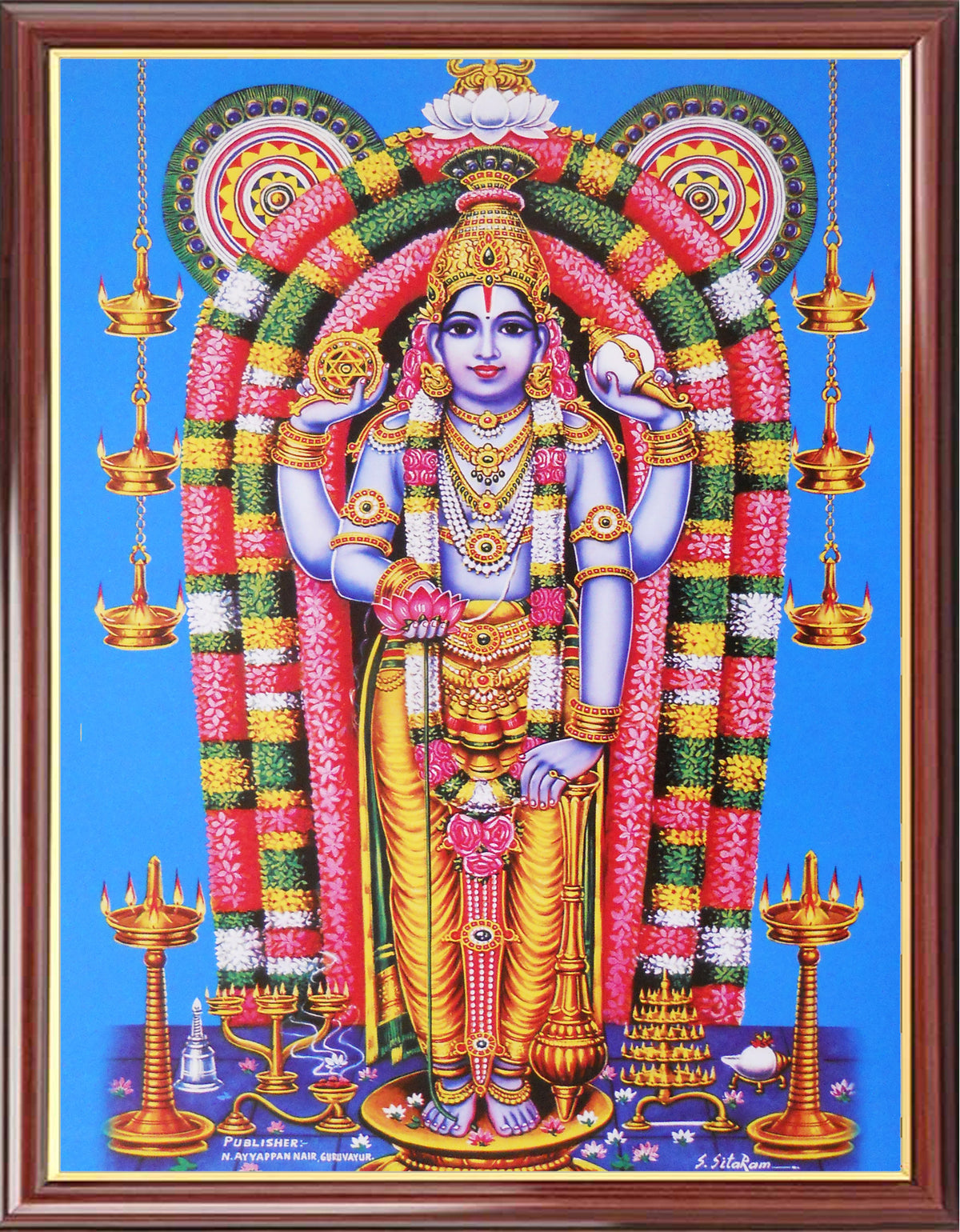 LordGuruvayur Krishna Photo Frame Big