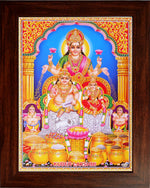 Lord Lakshmi Kuberar Wooden Photo Frame