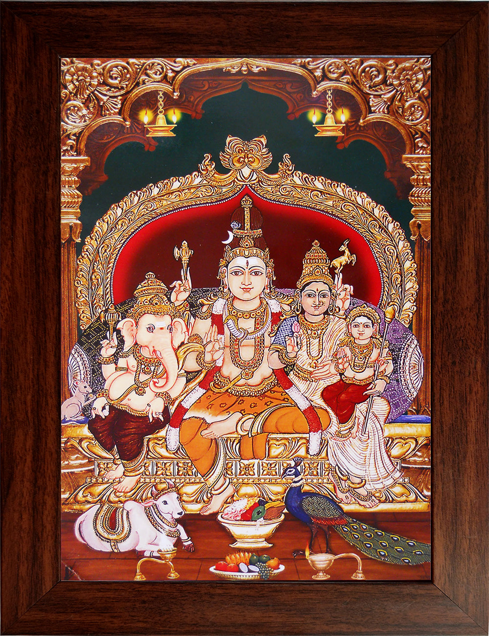 LordShiva Family Wooden Photo Frame