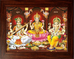 Saraswathi Lakshmi Ganesha Photo Frame