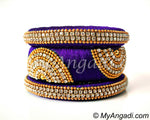 Violet Grand Kada Bridal Silk Thread Bangle Set