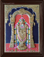 Thirupathi Balaji Double Emboss Tanjore Painting