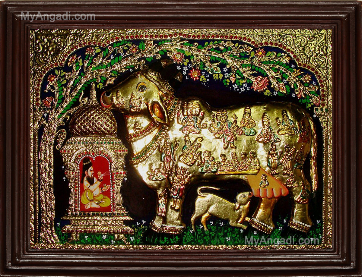 Komatha Double Emboss Tanjore Painting