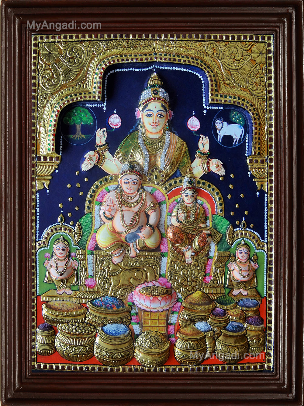 Kubera Lakshmi3D Tanjore Painting