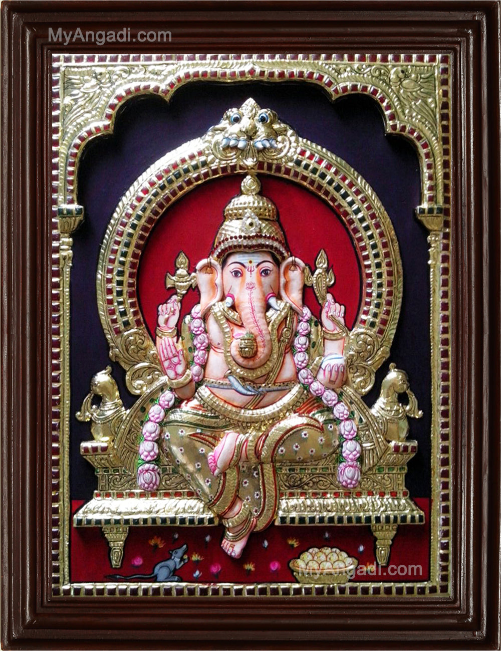 Ganesha 3D Tanjore Painting