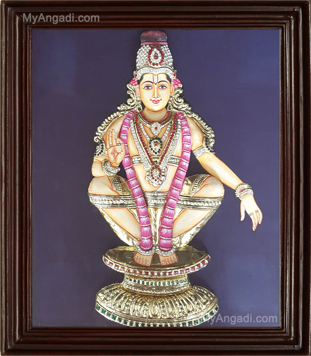 Ayyappan 3D Tanjore Painting