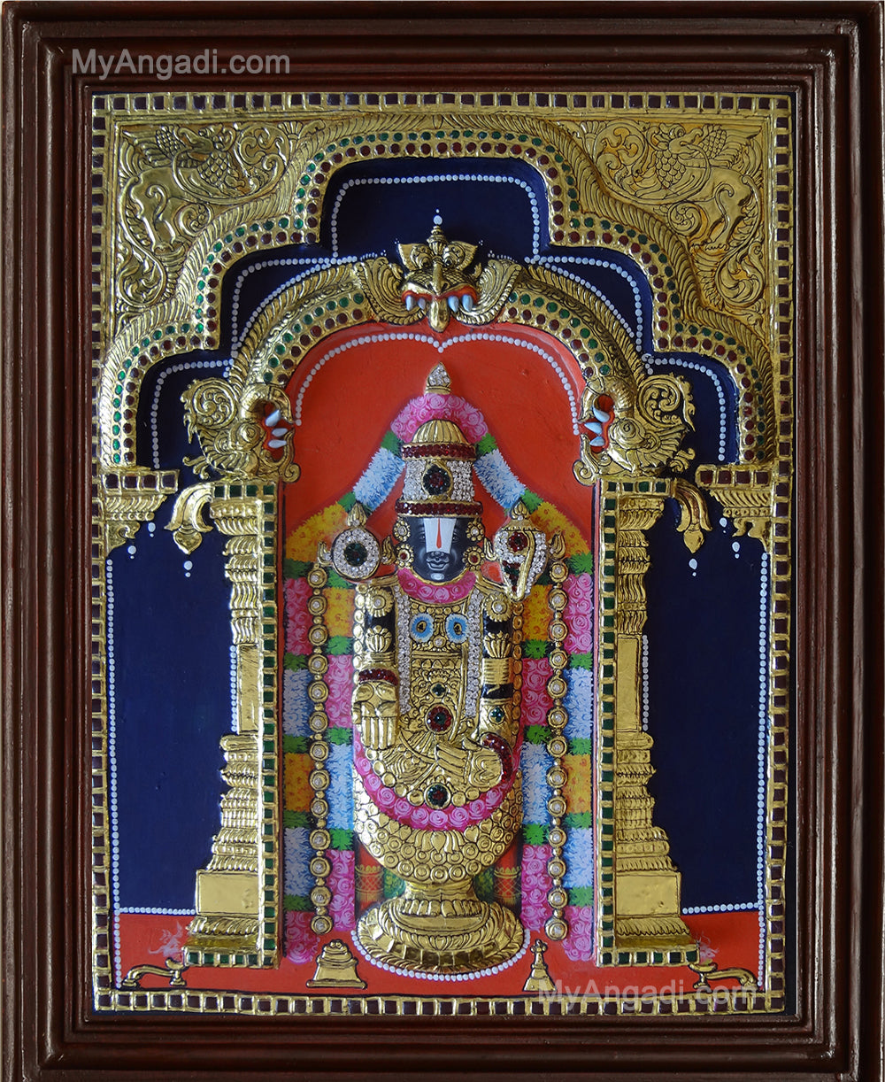 Tirupathi Balaji3D Tanjore Painting