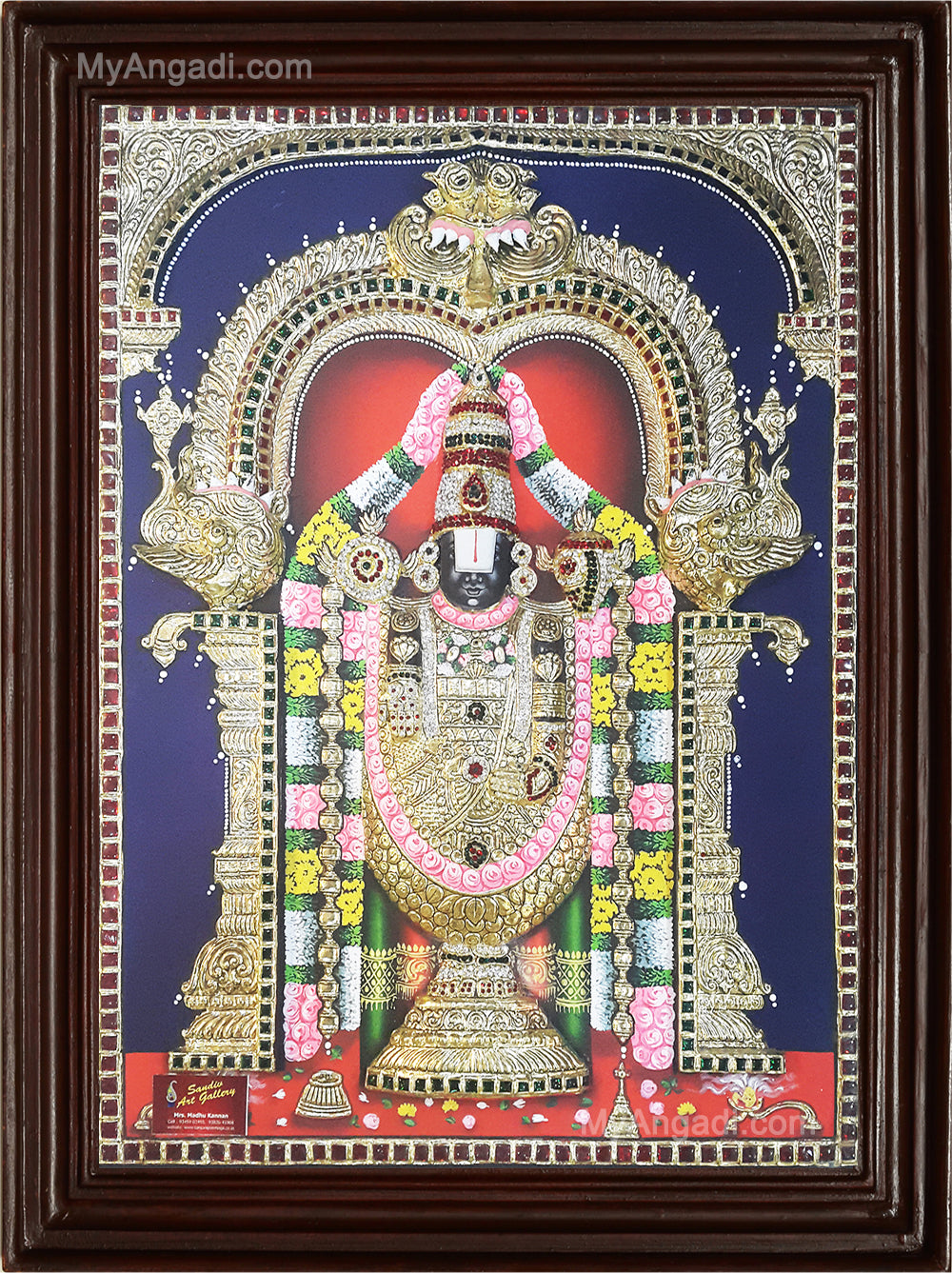 Thirupathi Balaji 3D Tanjore Painting