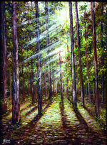 Golden Sunrays Oil Painting