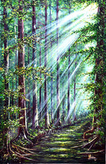Golden Sunrays Oil Painting