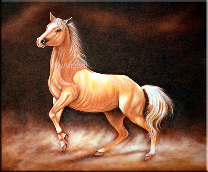 Roaring Horse Oil Painting