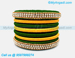 Dark Green Silk Thread Bangles