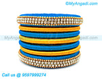 Blue Colour Silk Thread Bangles