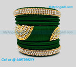 Dark Green Silk Thread Bangles