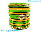 Lime Green Silk Thread Bangles