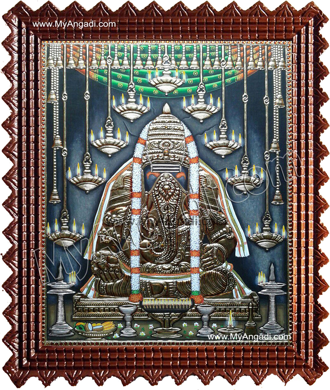 Pillayarpatti Vinayakar Tanjore Painting