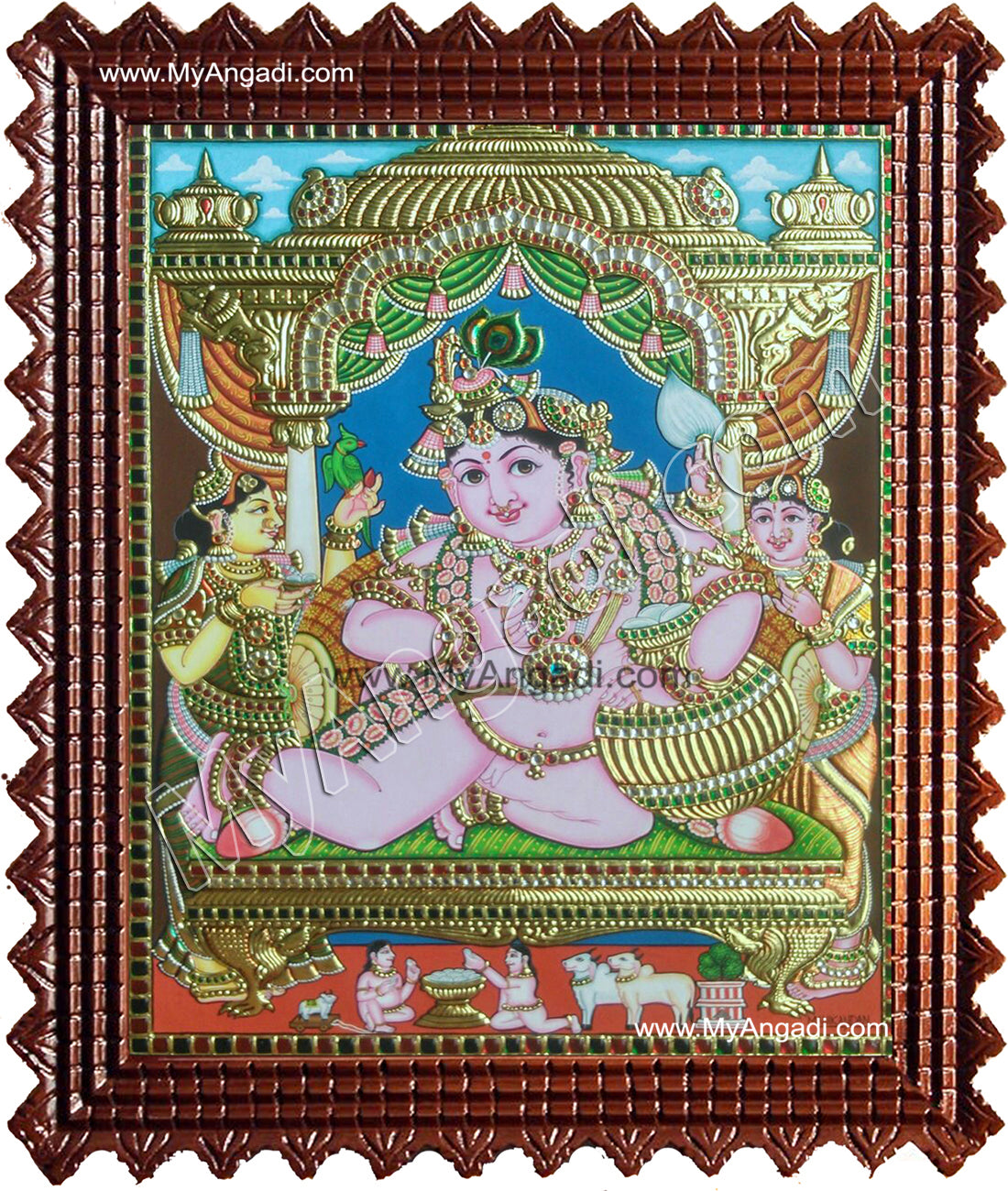 Butter Krishna Tanjore Paintings