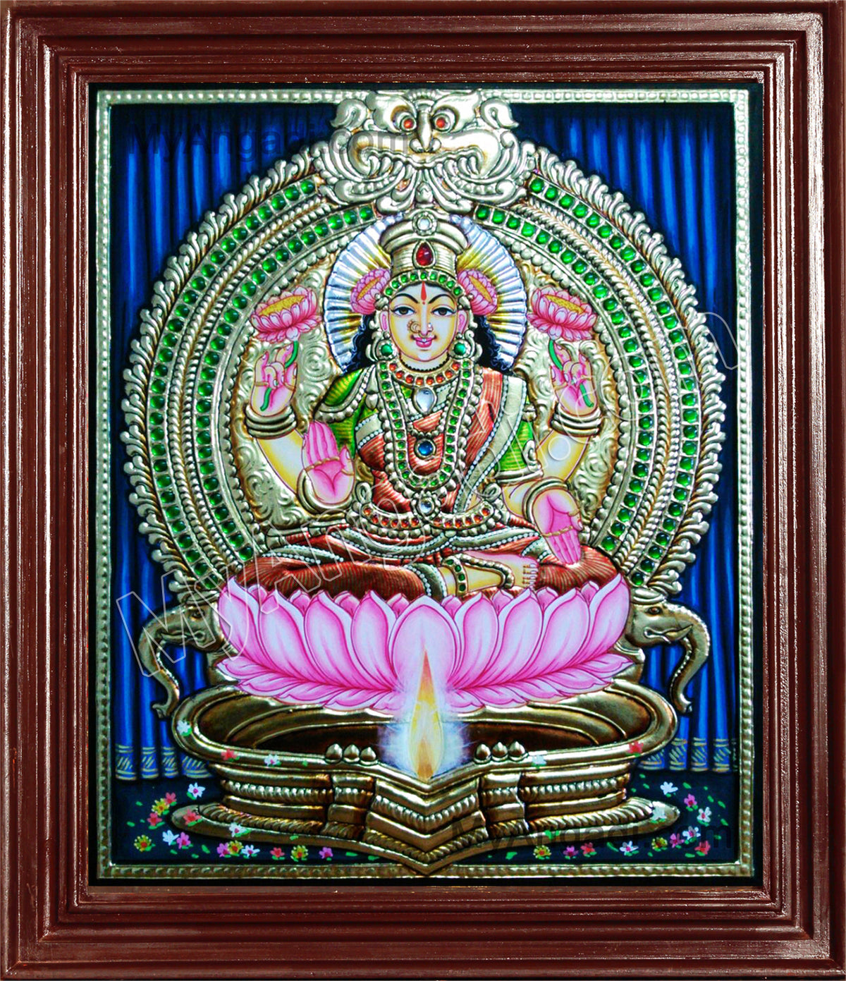 Lakshmi in Kamatchi Lamp Style