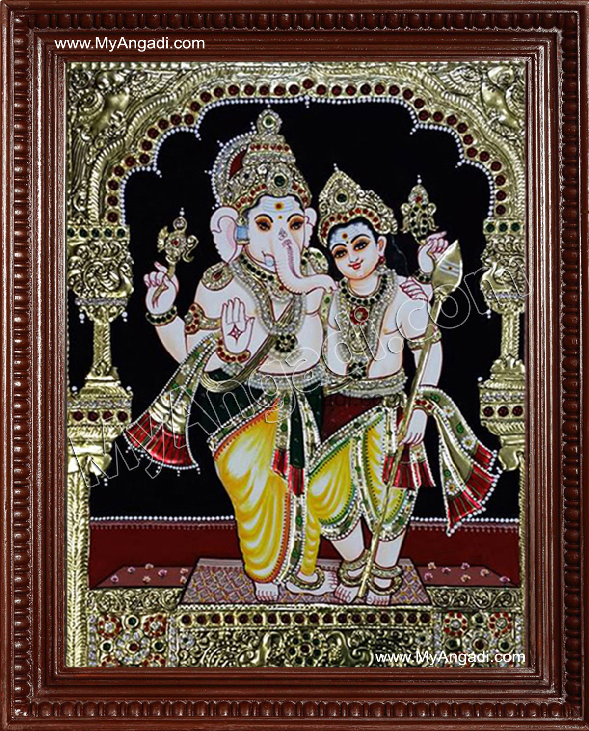 Ganesha and Murugan Tanjore Paintings