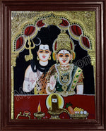 Shiva and Parvathi Devi Tanjore Paintings