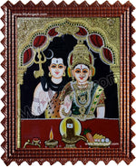 Shiva and Parvathi Devi Tanjore Paintings
