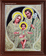 Jesus, Mary and Joseph Tanjore Paintings