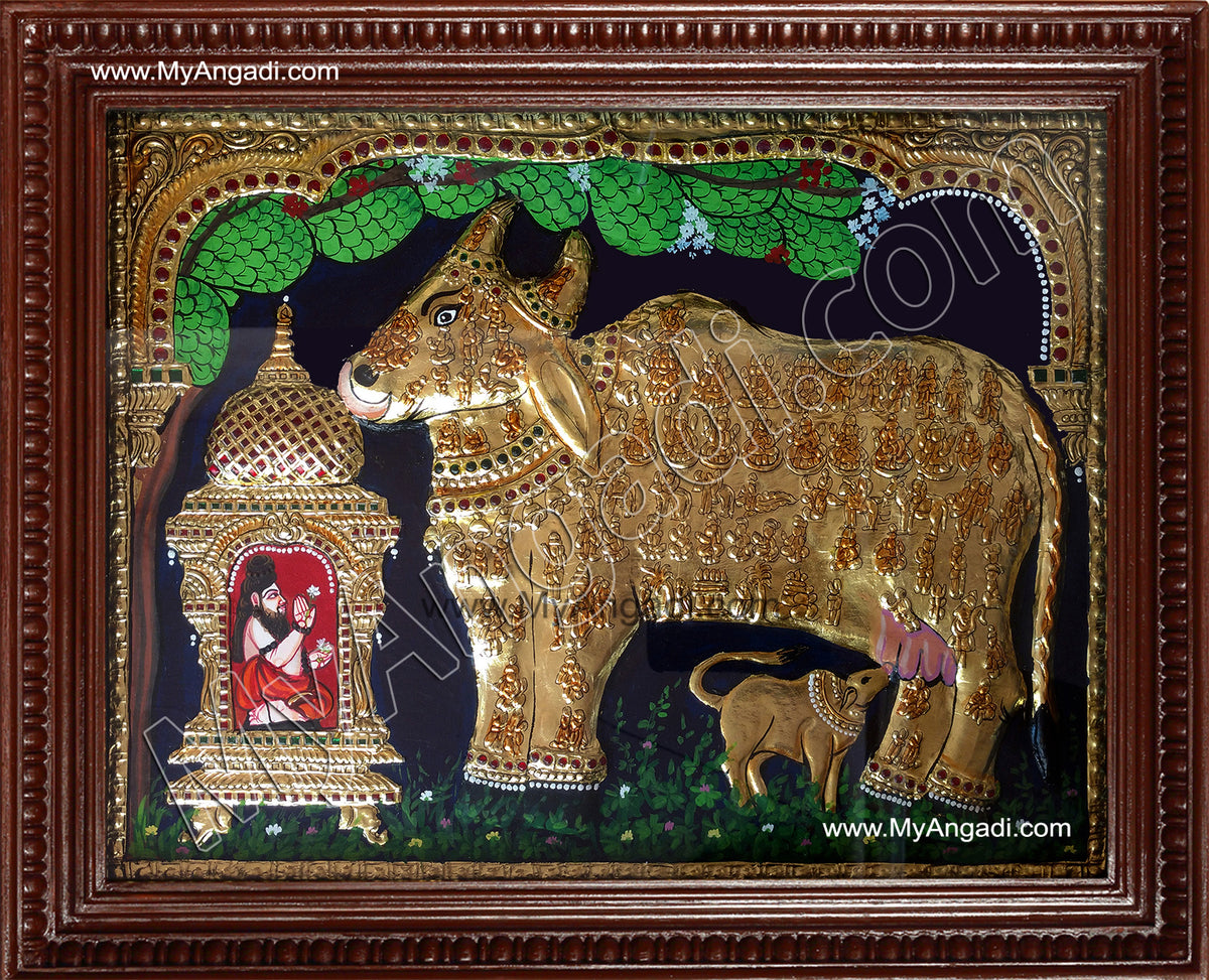 Komatha with Saint Tanjore Painting