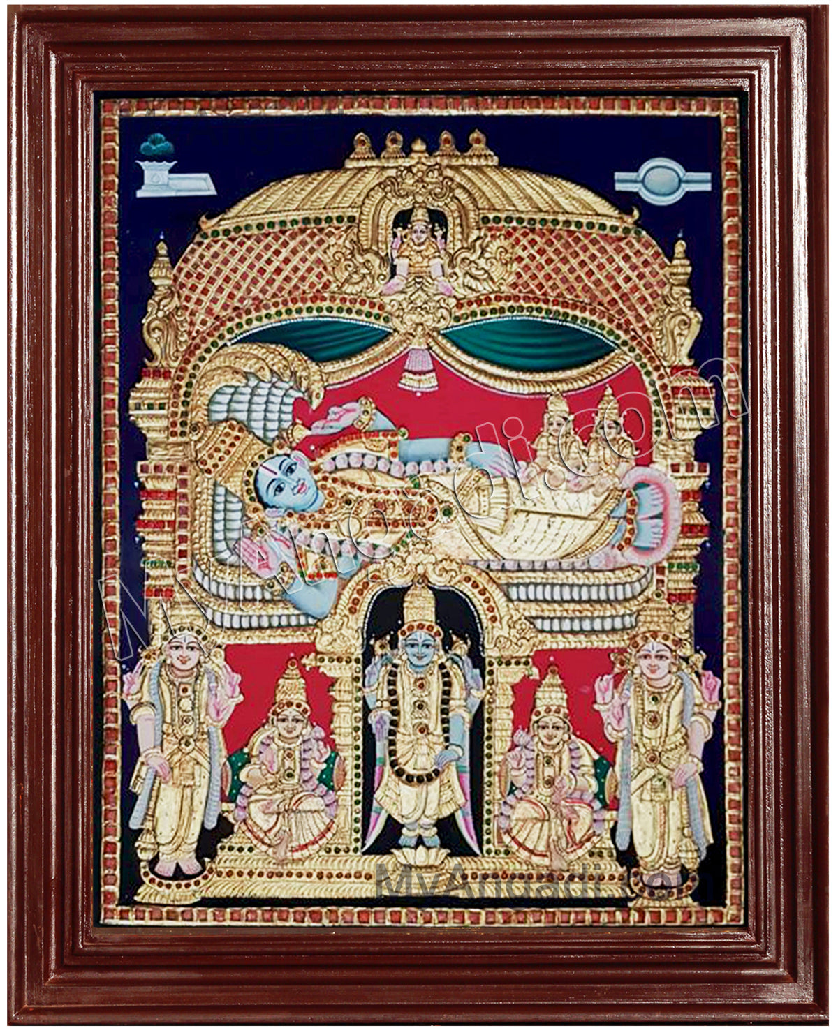 Ranganathar Tanjore Paintings - Antique Style