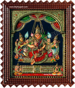 Raja Rajeswari Super Emboss Tanjore Painting
