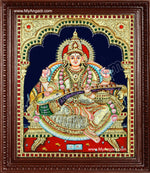 Saraswati Super Emboss Tanjore Painting