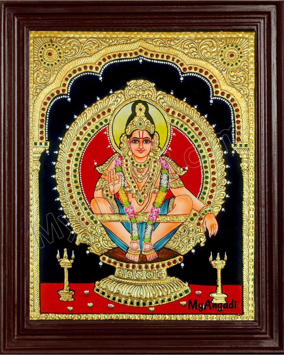Ayyappa Swamy Tanjore Painting