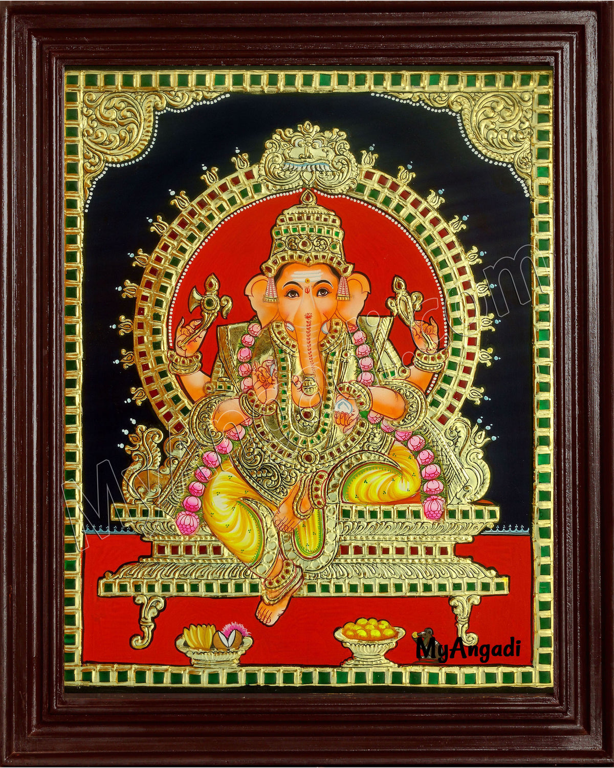 God Ganesha Tanjore Painting