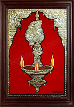 Vilakku Lamp Tanjore Painting