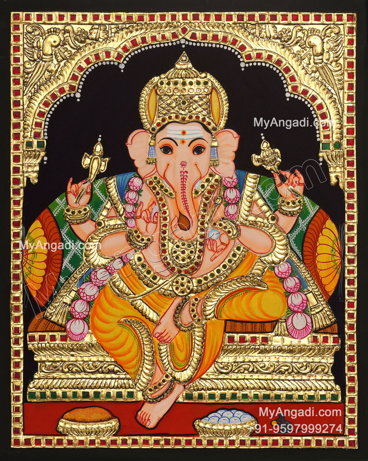 Ganesha Tanjore Painting