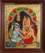 Yasotha Feeding Krishna Tanjore Painting
