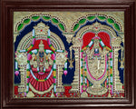 Venkatachalapathi and Alamelu Tanjore Painting