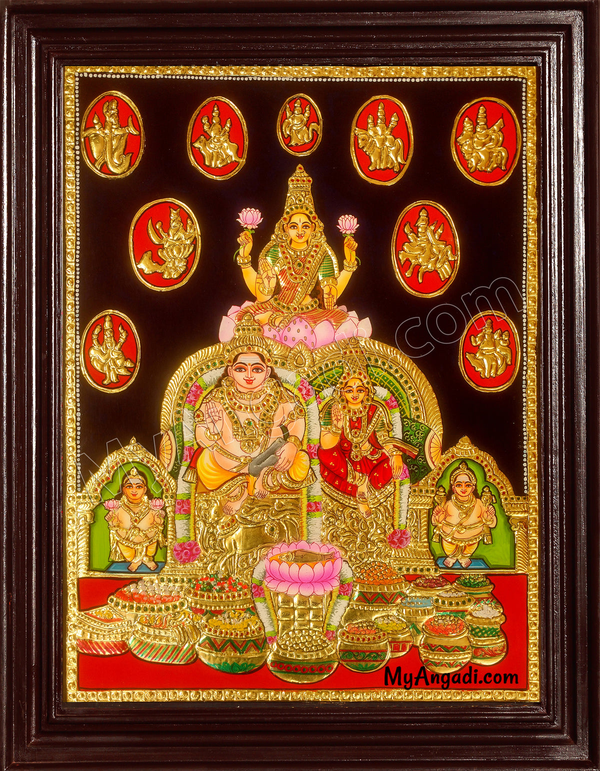 Kubera Lakshmi Tanjore Painting