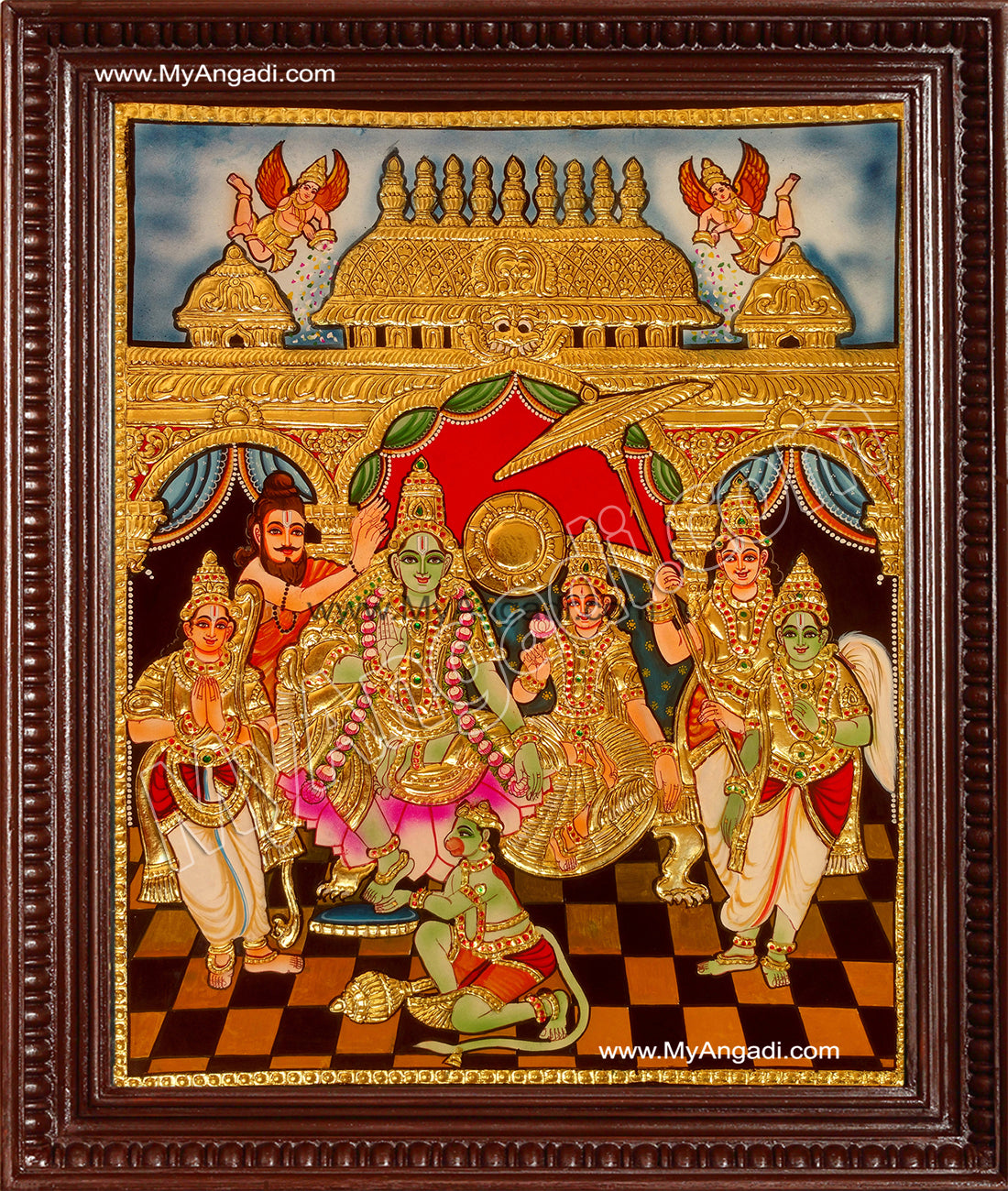 Ramar Pattabhishekam Tanjore Painting Tanjore Painting