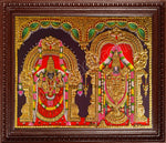 Tirupati Venkatachalapathi and Alamelu Tanjore Painting