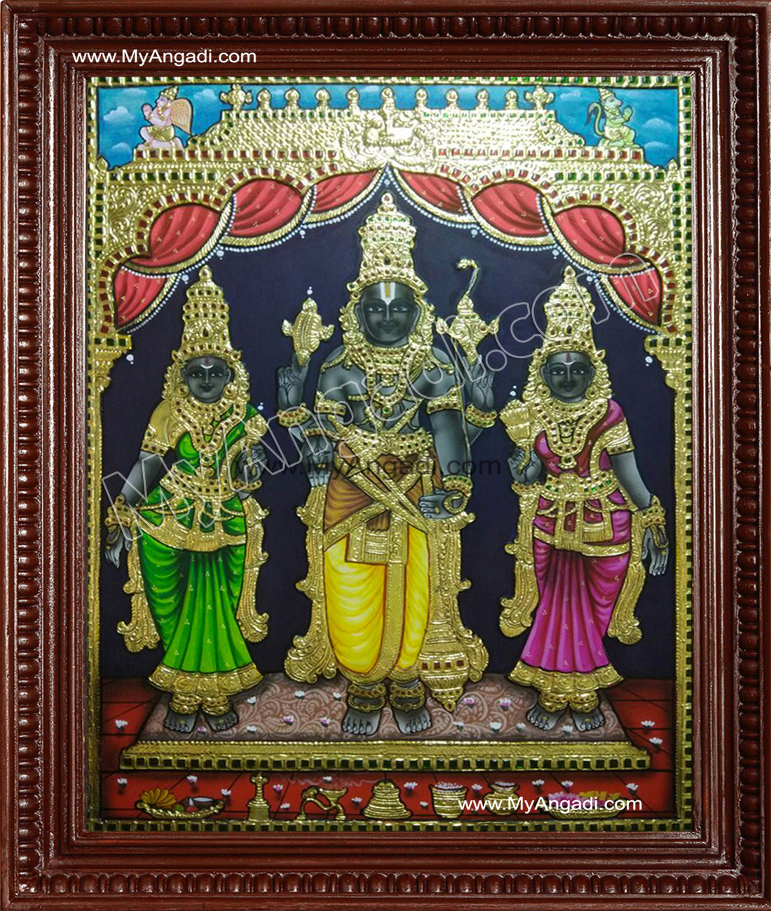 Koodal Azhagar / Kal Azhagar Tanjore Painting