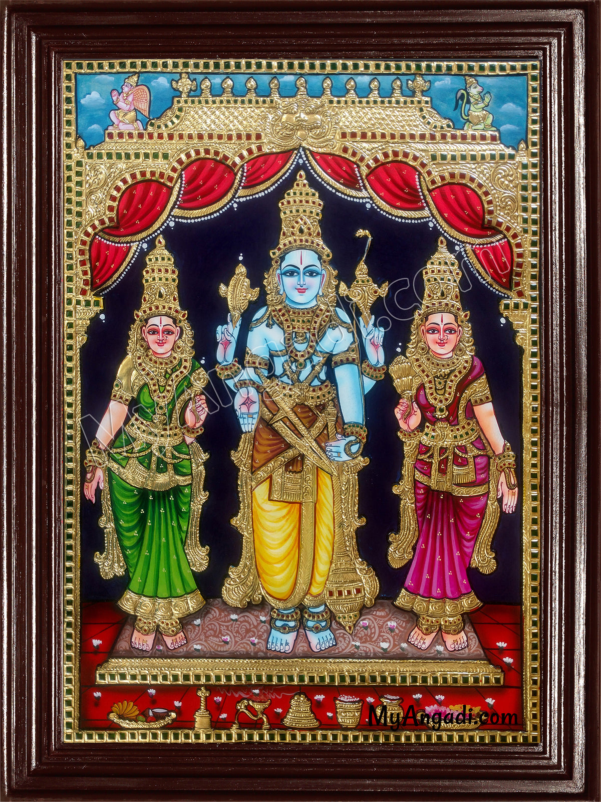 Koodal Azhagar / Kal Azhagar Tanjore Painting