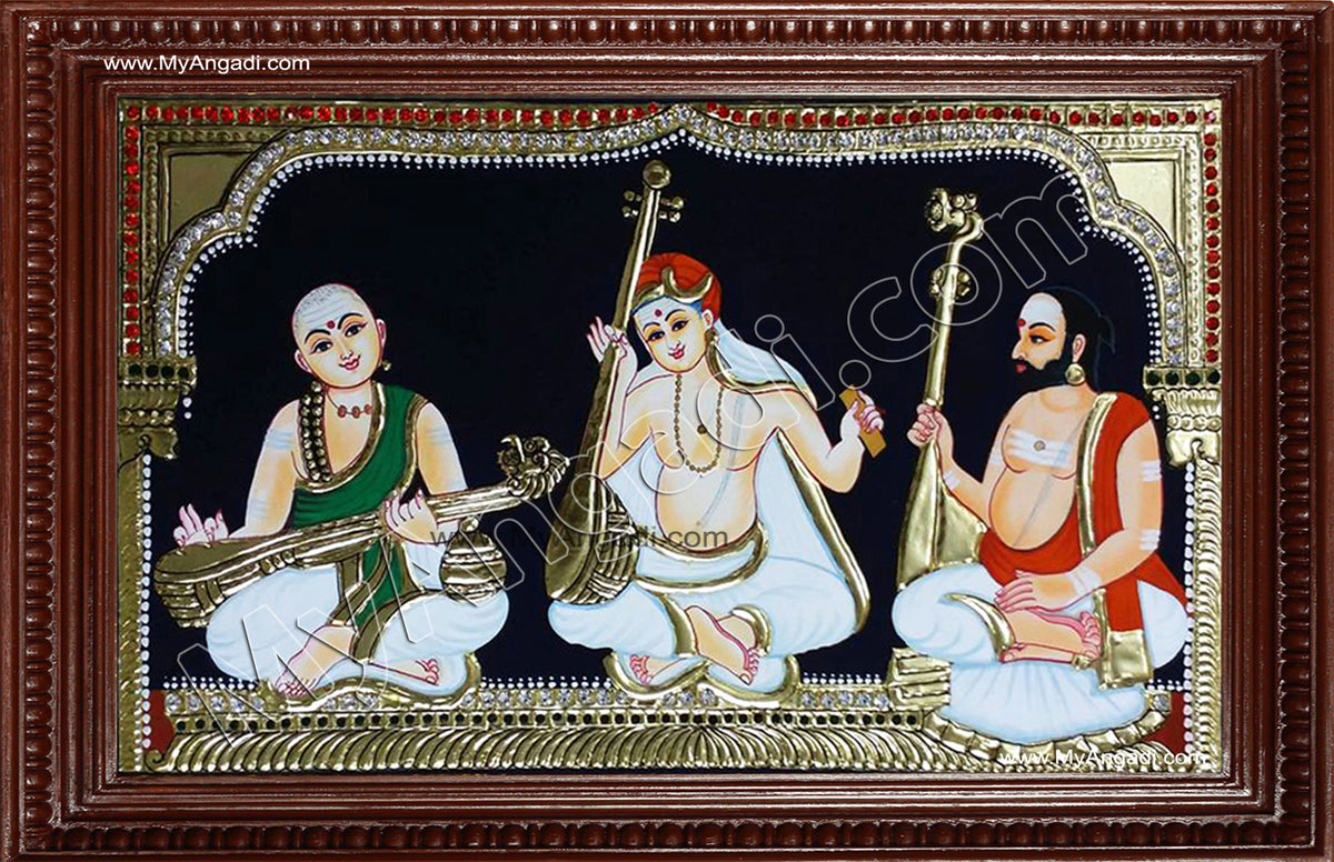 Sangeetha Mummoorthigal Tanjore Painting