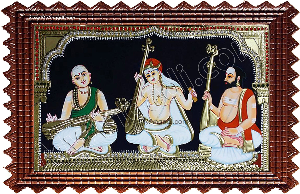 Sangeetha Mummoorthigal Tanjore Painting