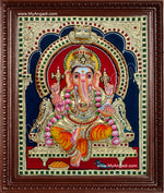 Ganesha Super Emboss Tanjore Painting
