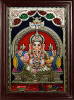 Ganesha Super Emboss Tanjore Painting