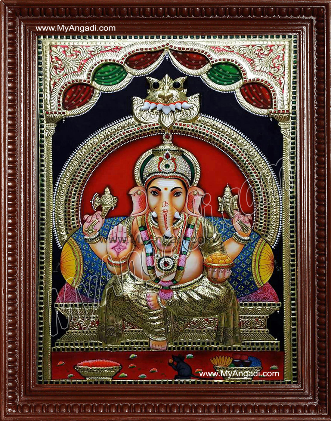 Ganesha Super Emboss Tanjore Painting
