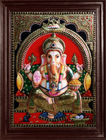 Ganesha Super Emboss Tanjore Painting